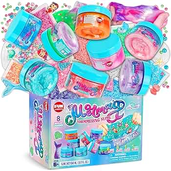 Regina slime様スライム 6個セット❤︎ Amazon | FunKidz 35.16 FL OZ サマーマーメイドスライムトイ 6